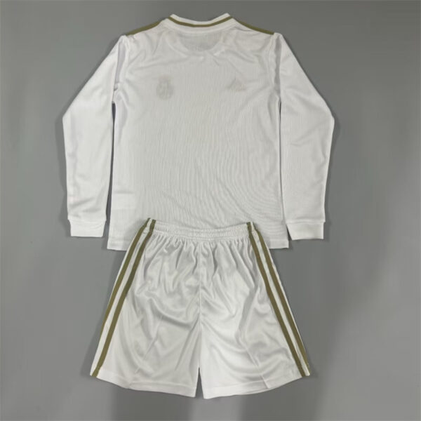 Real Madrid Home Long Sleeve Retro Kid Kits Youth Apparels Soccer