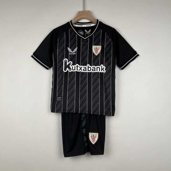 Kids Goalkeeper Athletic Bilbao Black Soccer Jerseys