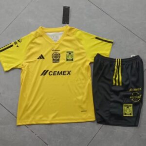 Tigres UANL Yellow Training Kids Kit Children Sets Soccer Jerseys