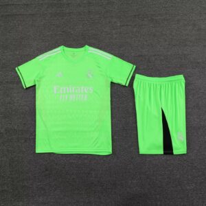 Real Madrid Goalkeeper Kits Short Sleeve Green Suits Soccer Jerseys