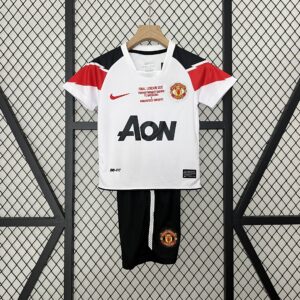 Manchester United Away Champions League Retro Kid Kits Youth Apparels