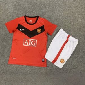 Manchester United Home Retro Kid Kits Children Sets Jersey