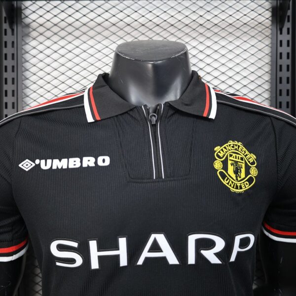 Manchester United Black Retro Kit Player Version Shirt