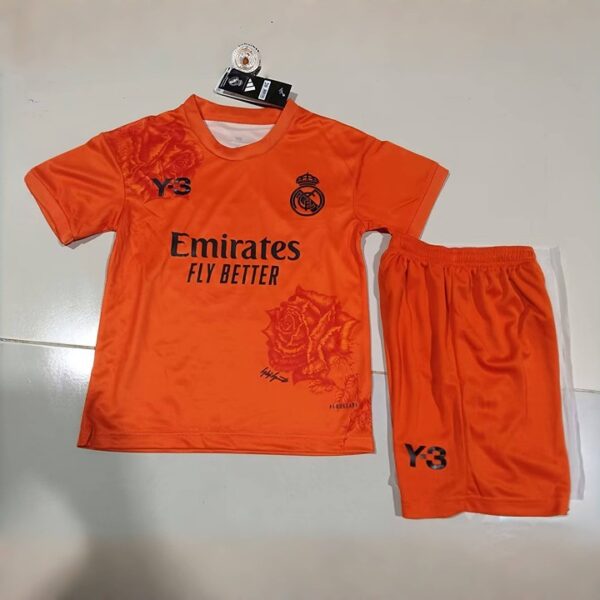Real Madrid Y3 Kid Kits Orange Children Sets Football