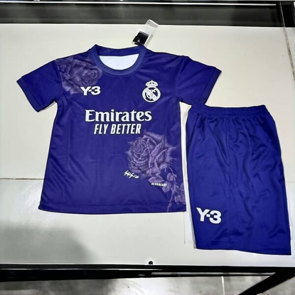 Real Madrid Y3 Kid Kits Purple Children Sets Football