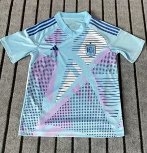 2024 Spain Goalkeeper Blue Kit Football