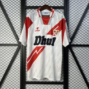 Rayo Vallecano Home Retro Kit Vintage Shirt Soccer