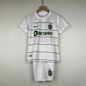 Sporting Lisbon Away Kids Kits Children Suits Football Jerseys
