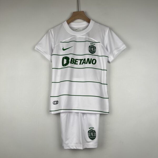 Sporting Lisbon Away Kids Kits Children Suits Football Jerseys