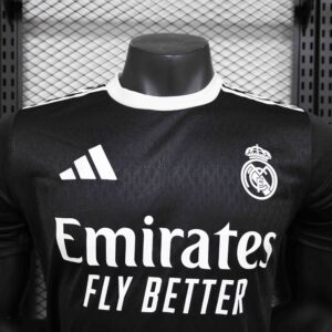 Real Madrid Black Goalkeeper Kit Player Version Shirt