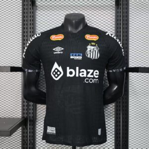 Santos Black Goalkeeper Kit Player Version Apparels