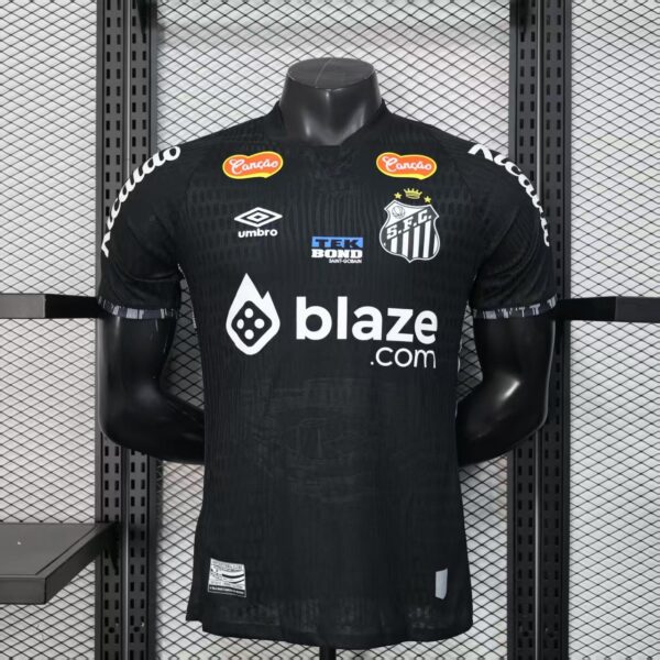 Santos Black Goalkeeper Kit Player Version Apparels