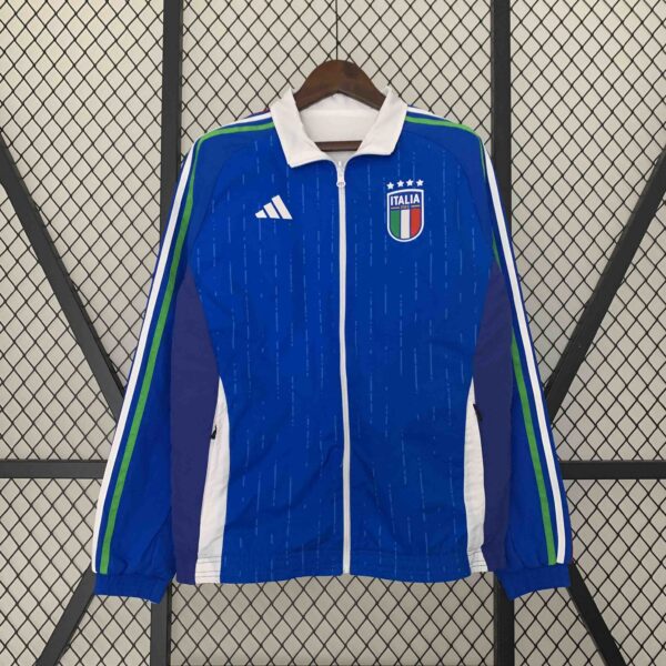 2024 Italy Reversible Windbreaker Home&Away Style Double-Sides Jacket Soccer Jer