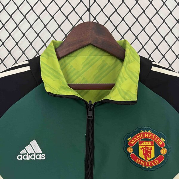2024 Manchester United Trench Coat Reversible Windbreaker Double-Sides Jacket