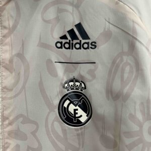 2024 Real Madrid Blue&Beige Trench Coat Reversible Windbreaker Jacket Soccer AAA