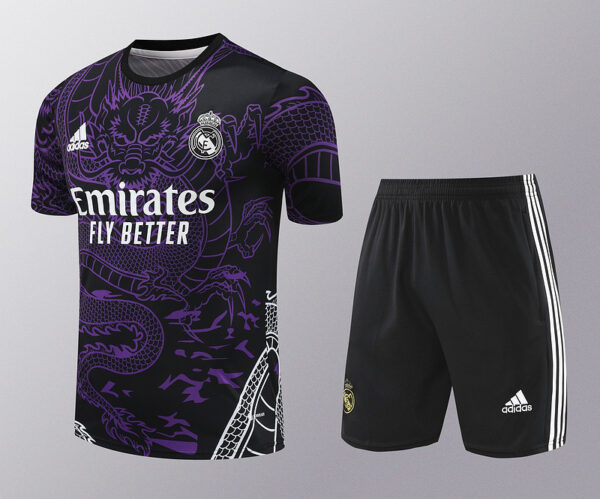 Real Madrid Purple Dragon Training Kits(Top+Shorts) Football Replicas