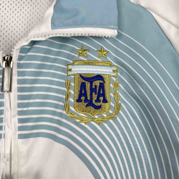 2025 Argentina White Blue Windbreaker Jacket