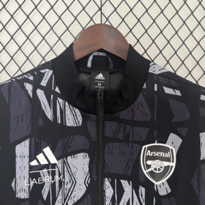 Arsenal Grey&black Windbreaker Jacket Football
