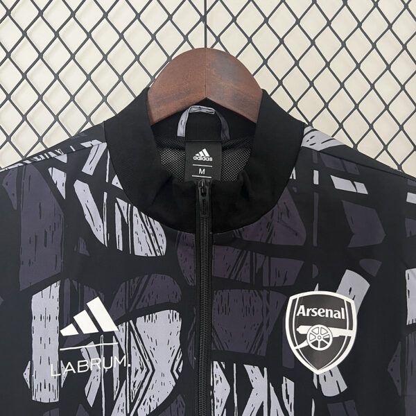 Arsenal Grey&black Windbreaker Jacket Football