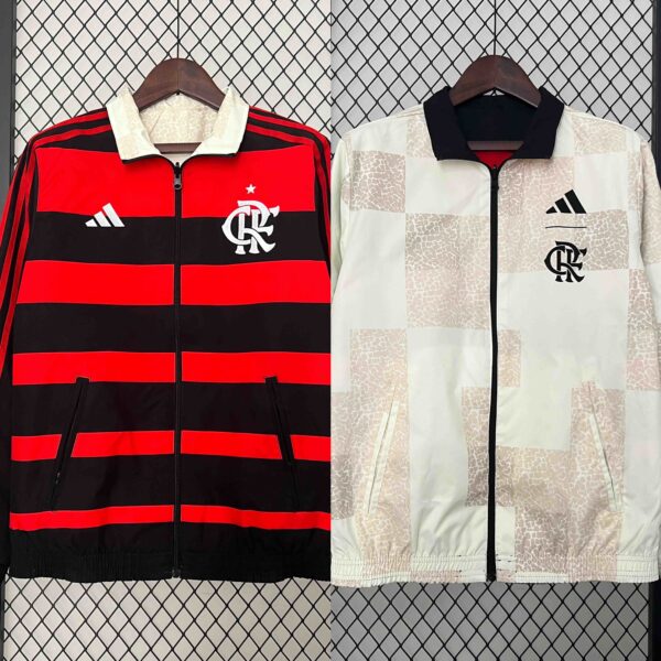 Flamengo Trench Coat Reversible Windbreaker Double-Sides Jacket Soccer