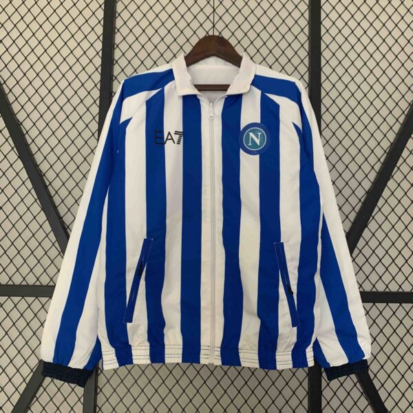 Napoli Reversible Windbreaker White&Blue Double-Sides Jacket Soccer Jerseys For