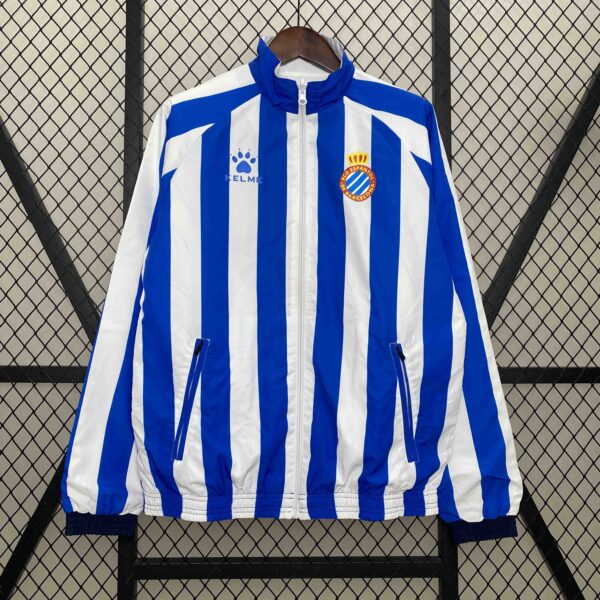 RCD Espanyol Trench Coat Reversible Windbreaker Double-Sides Jacket