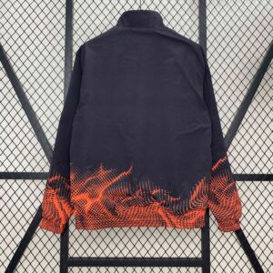Real Madrid Yellow&Red Trench Coat Reversible Windbreaker Double-Sides Jacket AA