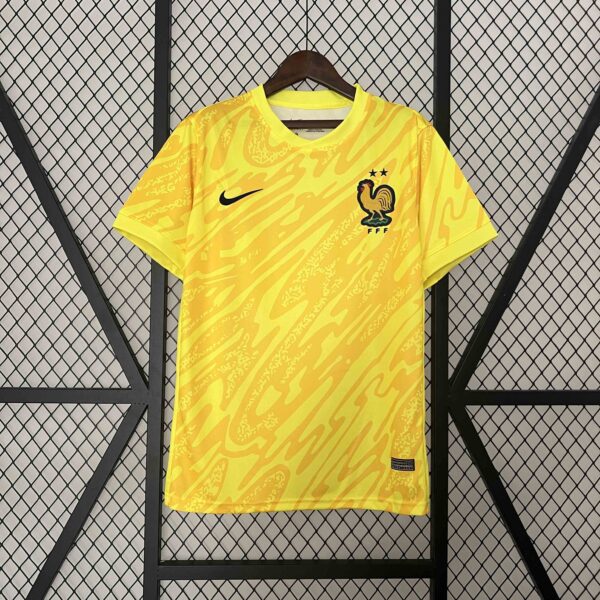 2024 France Goalkeeper Yellow Kit UEFA Euro Football Replicas