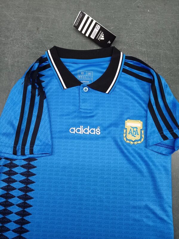 1994 Argentina Away Retro Kids Kit Soccer Jersey