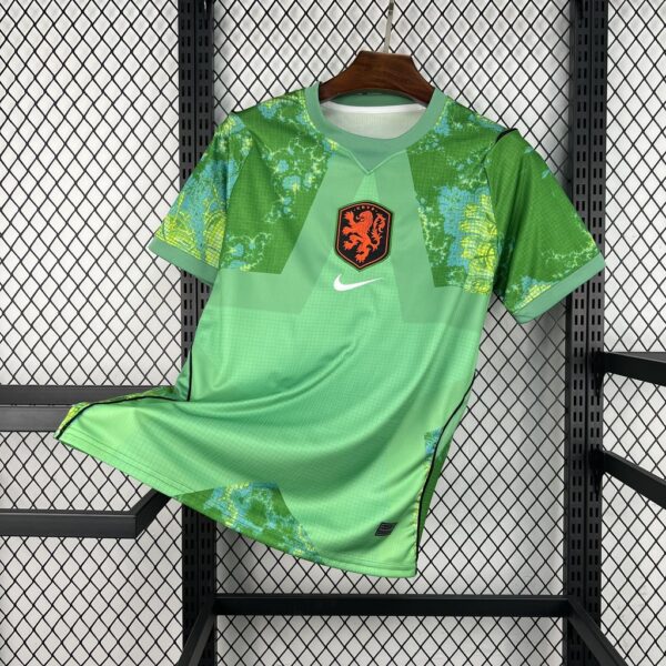World Cup Jersey 2026 Netherlands Green Goalkeeper Kit Soccer T-Shirt