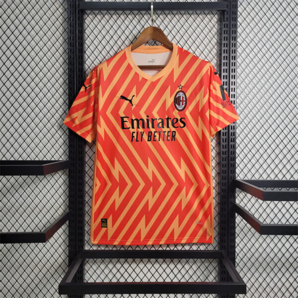 AC Milan Goalkeeper Orange Soccer Jersey