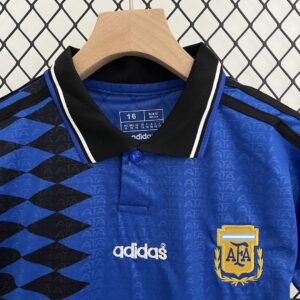 1994 Argentina Away Retro Kid Kits Youth Apparels Football