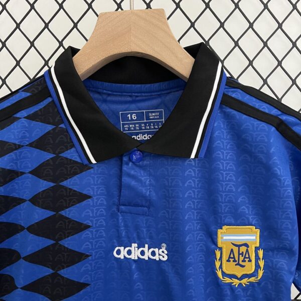 1994 Argentina Away Retro Kid Kits Youth Apparels Football