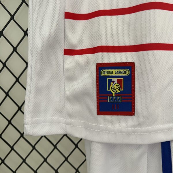 1998 France Away Retro Kid Kits Youth Apparels Sport