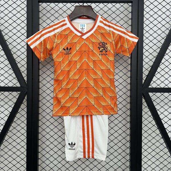 1998 Netherlands Home Kid Kits Youth Apparels Soccer