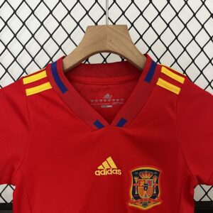 2010 Spain Home Retro Kid Kits Youth Apparels Sport