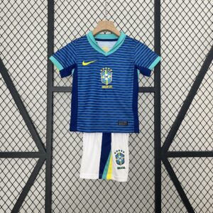 2024 Brazil Away Kid Kits Youth Apparels