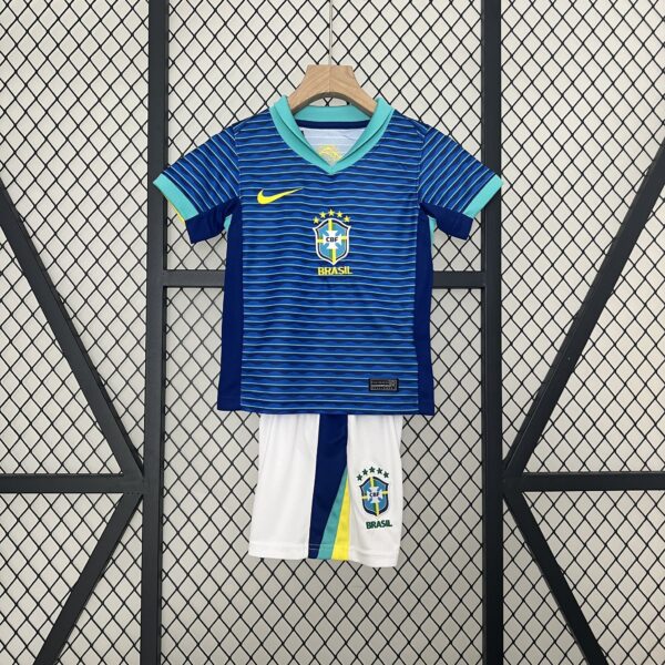 2024 Brazil Away Kid Kits Youth Apparels