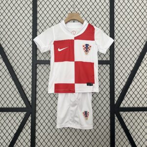 2024 Croatia Home Kid Kits UEFA Euro Youth Apparels Soccer Jerseys