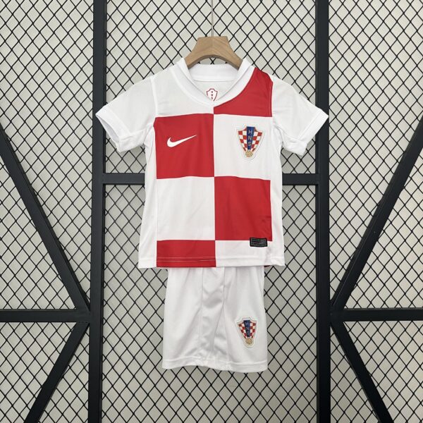 2024 Croatia Home Kid Kits UEFA Euro Youth Apparels Soccer Jerseys