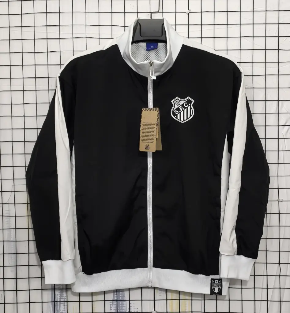 06 Santos FC Black Retro Windbreaker
