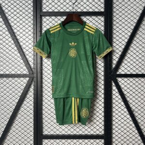 2025 Mexico Gold Cup Kid Kits Green Special Edition Youth Apparels