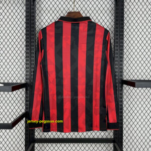 AC Milan 1993-94 Home Long Sleeves Retro Jersey