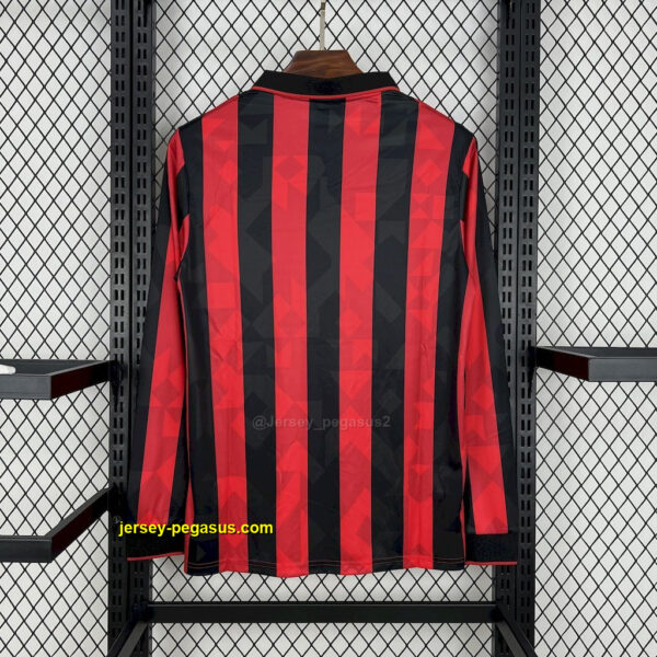 AC Milan 1993-94 Home Long Sleeves Retro Jersey