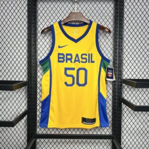 Brazil 2024-25 Caboclo#50 Home Basketball Jersey