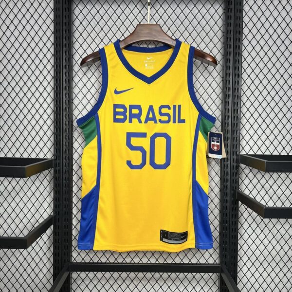 Brazil 2024-25 Caboclo#50 Home Basketball Jersey