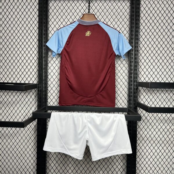 Aston Villa 2024-25 Home Kids Kit