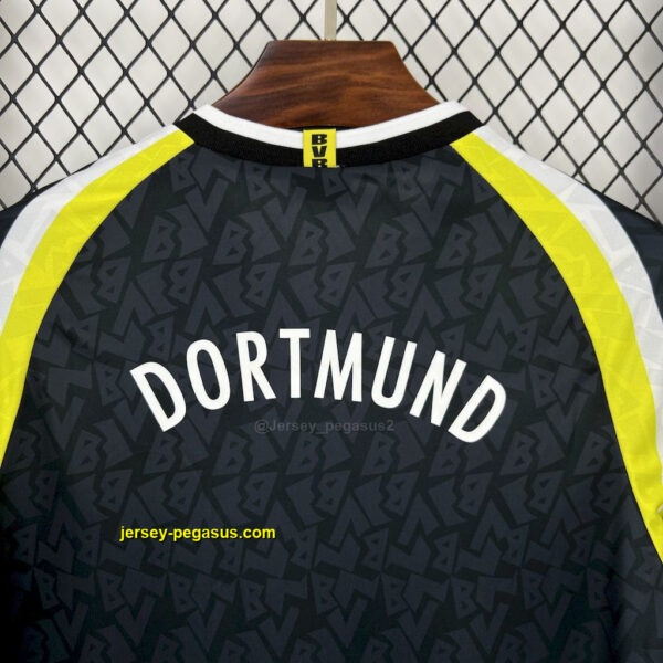 Borussia Dortmund 1995-96 Away Long Sleeves Retro Jersey