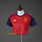 Spain 2026 Home 2-Star Champion Edition Crop Jersey