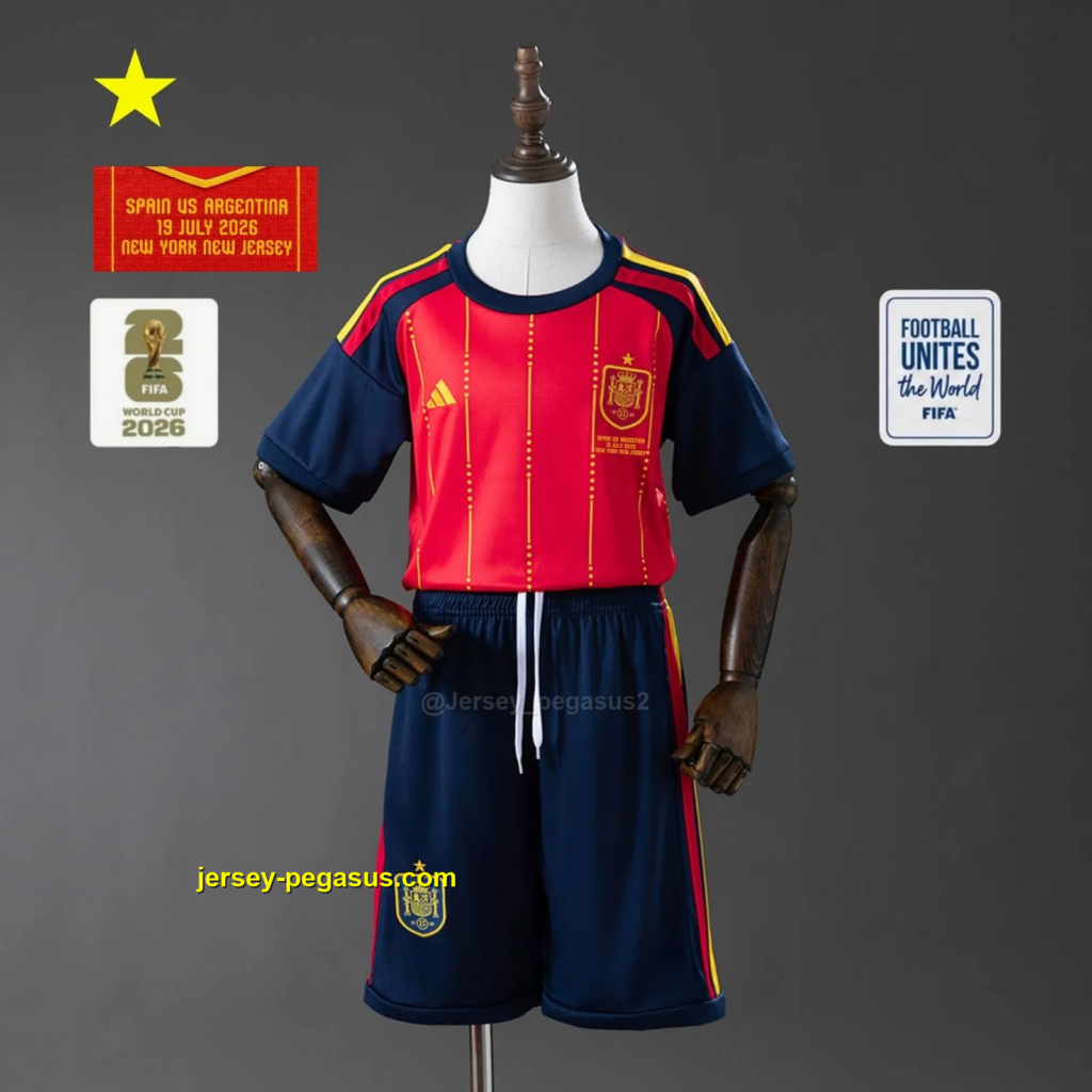 Spain 2026 Home Kids Kit Jersey